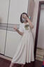 馨瑞緣（XINRUIYUAN）裙子夏天女裝2025夏季新款 特300斤法式襯衫連衣裙少女甜美氣 XL建議120-150斤 曬單實(shí)拍圖