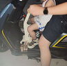 綠源（Luyuan）電動車兒童座椅前置電瓶車寶寶座椅3-12歲簡易可以折疊小孩坐凳 米咖色+圍欄【升級減震+捆綁器】 【通用款-折疊前置座椅】 曬單實拍圖