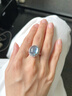 寶卡伊天然海藍寶戒指女925銀鑲寶石級老礦海藍寶黛妃款戒指 浪漫雪花款戒指 曬單實(shí)拍圖