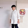 G.DUCKKIDS兒童裝男童春裝白色襯衫春秋款2025新款中大童長袖痞帥男孩春季潮 白色春秋款 140 cm 曬單實拍圖