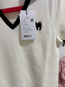 MO&Co.POLO領(lǐng)V領(lǐng)撞色邊短袖連衣裙法式氣質(zhì)設(shè)計感裙子女 米白色 S 160 曬單實拍圖