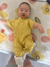G.duck小黃鴨新生嬰兒衣服夏季周歲禮服男女寶寶夏裝初生兒滿(mǎn)月百天唐裝 鈴鐺款黃色 66cm 尺碼0-3個(gè)月6斤-12斤 曬單實(shí)拍圖