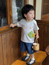 優(yōu)奇寶寶夏季短袖夏裝嬰兒?jiǎn)渭恤上衣半袖薄款兒童衣服夏天外出衣服 快樂小魚 90 曬單實(shí)拍圖