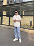 VDJ輕奢品牌2025新款牛仔褲夏季男士中年寬松直筒百搭長褲 復古藍高檔禮盒 30 (180) 曬單實拍圖