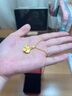 周大福 玫瑰花足金黃金吊墜(工費(fèi)220)約4.65g EOF1083 曬單實(shí)拍圖