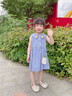 哈羅小黃鴨HAL.DUCK女童無袖連衣裙夏季2025新款兒童牛仔褲洋氣背心裙寶寶夏裝公主裙 牛仔藍 90 cm 曬單實拍圖