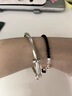 QMXD黑色碎銀幾兩手鏈男輕奢轉(zhuǎn)運(yùn)珠手串時(shí)尚高級(jí)感男生日禮物送男朋友 黑色碎銀子手串【長度可調(diào)節(jié)】 曬單實(shí)拍圖
