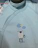 英氏（YEEHOO）嬰兒衣服5A抗菌賽柔絲哈衣舒適連體衣男女寶寶爬服 微藍(lán)色59CM 曬單實(shí)拍圖