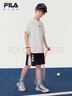 FILA【旋冰科技】斐樂(lè)兒童童裝短袖衫2025年秋季新款男中大童上衣 玉石白-WT 150 曬單實(shí)拍圖