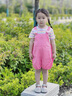 G.DUCKKIDS小黃鴨童裝女童背帶褲套裝夏季2025新款兒童衣服洋氣薄款寶寶夏裝 粉色 90 建議1~2歲【 80-90cm】cm 曬單實拍圖