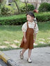 哈羅小黃鴨HAL.DUCK女童夏裝連衣裙2025新款小女孩假兩件裙子寶寶夏季童裝兒童背帶裙 咖啡色【假兩件】 90 cm 曬單實(shí)拍圖