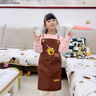 萬(wàn)嘉鑫晟防水帆布兒童圍裙定制印logo烘焙陶藝書(shū)法畫(huà)畫(huà)培訓班專(zhuān)用親子圍腰 XH-791【小孩款】卡其色 曬單實(shí)拍圖