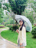 皓梵潔（HAOFANJIE）透明雨傘透明傘長柄塑料白色拍照高顏值女生兒童涂鴉學(xué)生上學(xué)專用 透明高顏值8骨【升級加固】 曬單實(shí)拍圖