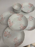 美濃燒（Mino Yaki）日本原裝進(jìn)口陶瓷餐具套裝櫻花碗盤家用10件套釉下彩工藝禮盒裝 曬單實(shí)拍圖