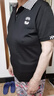 洛比獅翻領(lǐng)Polo衫短袖t恤女夏季新款高端純棉帶領(lǐng)T恤半袖寬松中年媽上衣 黑色 2XL (建議120-129斤) 曬單實(shí)拍圖