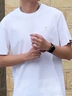 PRIDEME輕奢夏季薄款冰絲光棉無痕白色t恤男短袖修身休閑男士半袖上衣男 MG24048-白色 L【體重建議：120-130斤】 曬單實拍圖