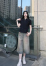 FILA 斐樂官方女子針織短袖領(lǐng)航POLO衫2025夏季新款時(shí)尚休閑涼感上衣 傳奇藍(lán)-NV XL 175/92A/XL 曬單實(shí)拍圖