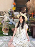 微光里法式甜美露肩波點(diǎn)連衣裙女夏季2025新款小個(gè)子氣質(zhì)蓬蓬短裙娃娃裙 露肩荷葉邊連衣裙 白M碼80-110斤 曬單實(shí)拍圖