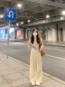 DGOV慵懶風(fēng)休閑套裝女兩件套2025年新款寬松顯瘦韓版時(shí)尚短袖闊腿褲女 淺灰上衣+卡其長(cháng)褲棉質(zhì)兩件套 M 【建議80-99斤】 曬單實(shí)拍圖