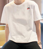 耐克（NIKE）短袖t恤男士2025夏季運(yùn)動(dòng)服休閑透氣男士寬松體恤半袖圓領(lǐng)上衣 AR4999-100白色純棉 小字母 紅標(biāo) 2XL 推薦180-190斤 曬單實(shí)拍圖
