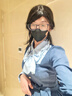皓娥 早秋假兩件長袖連衣裙女學(xué)院風撞色拼接甜美蝴蝶結(jié)短裙收腰顯瘦 假兩件連衣裙-藏藍/藍領(lǐng) M 含腰帶領(lǐng)結(jié) 建議95-110斤 曬單實拍圖