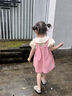 G.DUCKKIDS2025夏裝新款韓版女寶寶可愛小兔耳朵無袖背心裙嬰兒蓬蓬紗裙子 粉色 90 cm 曬單實(shí)拍圖