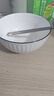 浩雅景德鎮(zhèn)餐具陶瓷飯碗湯碗大號(hào)碗簡(jiǎn)約釉下彩墨雅面碗6英寸2個(gè)裝 曬單實(shí)拍圖