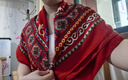妙奕嘉紅色披肩外搭絲巾女士防曬氣質(zhì)夏薄款草原新疆沙漠旅游西北大圍巾 紅色最炫民族風(fēng)沙漠防曬披肩 曬單實(shí)拍圖