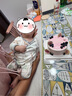 歐孕（OUYUN）嬰兒蝴蝶衣春夏斜襟衣服初生寶寶連體衣薄款哈衣小月齡睡衣 小兔與鹿 66cm 曬單實拍圖