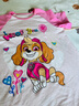 汪汪隊(duì)立大功（PAW PATROL）兒童睡裙女童睡衣夏季短袖寶寶學(xué)生睡袍裙空調(diào)家居服PA1899A 130 曬單實(shí)拍圖