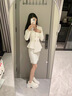 CHERY KALLY【寂靜荒島】潮牌厚底小白鞋女士2025新款休閑時尚真皮板鞋松糕鞋 米白色 Creamy white 37 曬單實拍圖