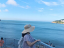 微光里 沙灘草帽女夏季海邊度假大帽檐遮陽太陽帽子大沿春秋出游漁夫帽 米色16cm帽檐 均碼 曬單實拍圖
