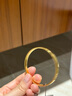 六福珠寶七夕禮物 長長久久黃金手鐲圓環(huán)足金手鐲 計價 54mm-約9.99克 曬單實拍圖