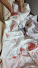 貝瑞加（Babyprints）新生兒半背衣2件裝初生男女寶寶短袖上衣夏季嬰兒衣服純棉 粉52 曬單實拍圖