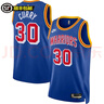 NBA CARES勇士隊(duì)30號(hào)庫里球衣11湯普林籃球服22維金斯00庫明加球服球褲熱壓 30庫里 75周年復(fù)古藍(lán) M   130-150斤 曬單實(shí)拍圖