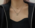 香奈兒（Chanel）項(xiàng)鏈 24年新款 雙C吊墜 水鉆 禮物 節(jié)日送禮送女友 ABD044-B15387-NU491金色 曬單實(shí)拍圖