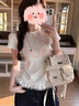 詩丹蕊法式文藝少女感粉色短袖襯衫女學(xué)生搭配花邊拼接白色半身裙兩件套 學(xué)院風(fēng)上衣+仙半身裙【無蕾絲】 均碼 【可備注碼數(shù)】 曬單實拍圖