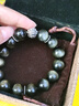 石玥珠寶精品14mm金眼天然黑曜石手串銀貔貅轉(zhuǎn)運(yùn)珠佛珠水晶手鏈男女士款 曬單實(shí)拍圖