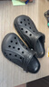 crocs卡駱馳洞洞鞋貝雅男鞋女鞋輕便耐磨一腳蹬拖鞋休閑鞋|10126 黑色-001 39 (240mm) 曬單實拍圖