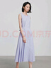 初語(yǔ)法式極簡(jiǎn)高級感萊賽爾連衣裙女2025夏季無(wú)袖收腰涼感壓褶裙 淺紫色 L 曬單實(shí)拍圖