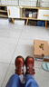 馬?。―R.MARTENS）8065 Mary Jane女早秋搭扣棕皮鞋淺口瑪麗珍鞋 紅棕色 37 曬單實拍圖