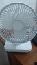 XAXR USB電風(fēng)扇迷你可充電小風(fēng)扇辦公室桌面女學(xué)生宿舍床上手持隨身便攜式小型插電臺(tái)式循環(huán)風(fēng)扇 白色-輕音低噪+四檔風(fēng)力+4000毫安續(xù)航+可清洗 曬單實(shí)拍圖