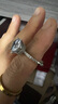 DREUD色1克拉心漫莫桑石鉆戒指結婚求婚鉆戒情侶戒指女七夕情人節禮物 1克拉+禮盒+證書(shū)+擦銀布 8號（閉口圈號） 曬單實(shí)拍圖