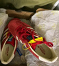 阿迪達(dá)斯 （adidas）中性 三葉草系列 GAZELLE INDOOR 低幫休閑鞋 IF1808 紅白  38.5  曬單實(shí)拍圖