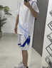 啄木鳥休閑運動套裝男夏季冰絲短袖短褲一套搭配帥氣青少年籃球服兩件套 白藍(lán)套裝 XL (約100-120斤可穿) 曬單實拍圖