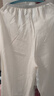 皮爾卡丹（pierre cardin）真絲桑蠶絲闊腿長褲女夏季薄款休閑褲冰涼透氣萊賽爾直筒褲子 米白色 M 建議115斤以下 曬單實(shí)拍圖