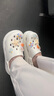 名創(chuàng)優(yōu)品（MINISO）洞洞鞋男女夏季外穿涼鞋防滑厚底踩屎感包頭涼拖鞋 白色+海洋星星 曬單實(shí)拍圖