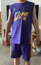 361°兒童運動(dòng)套裝25夏季男童3-14歲速干透氣籃球套裝 紫170 曬單實(shí)拍圖