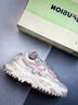 FILA FUSION 斐樂(lè )女鞋新款硬糖厚底休閑老爹鞋貓爪掛件運動(dòng)鞋女 奶白/薄霧灰-GC 35.5 曬單實(shí)拍圖