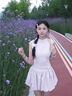 小野七天法式無袖掛脖連衣裙夏季氣質(zhì)甜美初戀風(fēng)花苞裙A字收腰顯瘦蓬蓬裙 【粉色 S】 曬單實(shí)拍圖